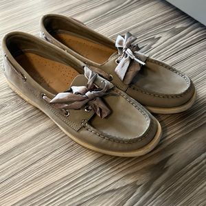 Grey Sperry Shoes